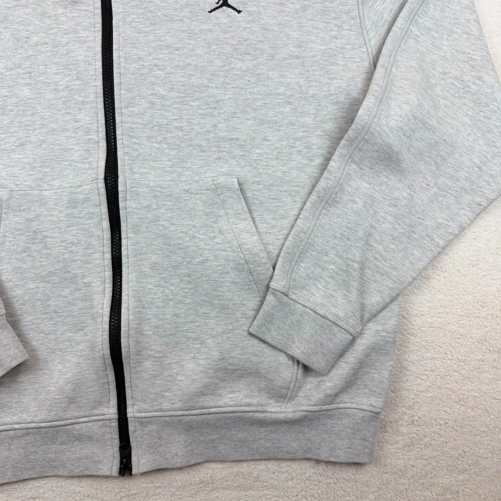 Jordan Sport Hoop Fleece Dri-Fit‎ Full-Zip Hoodie FV8602-050 Grey Sz Large